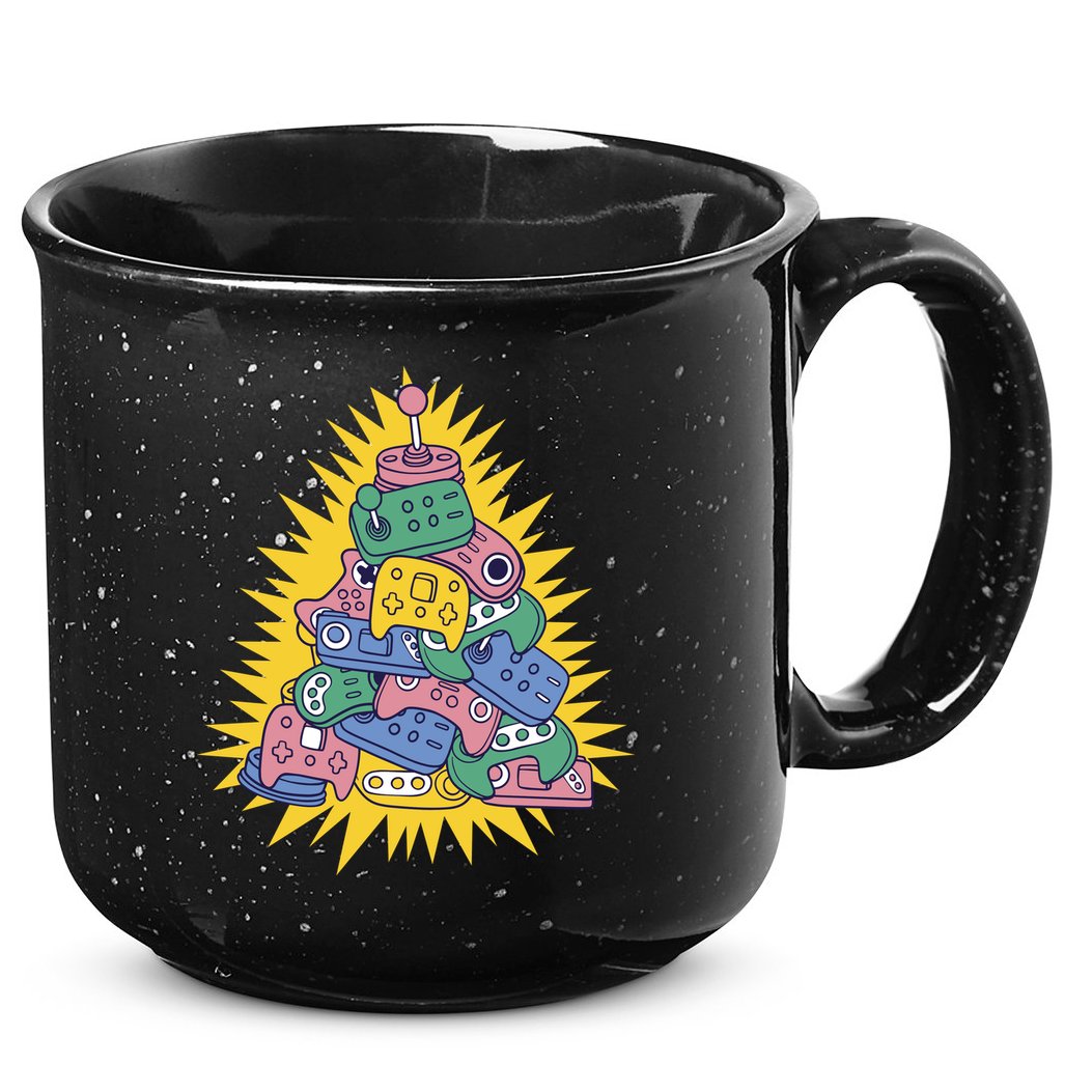 Gaming Christmas Tree 15oz Campfire Ceramic Mug