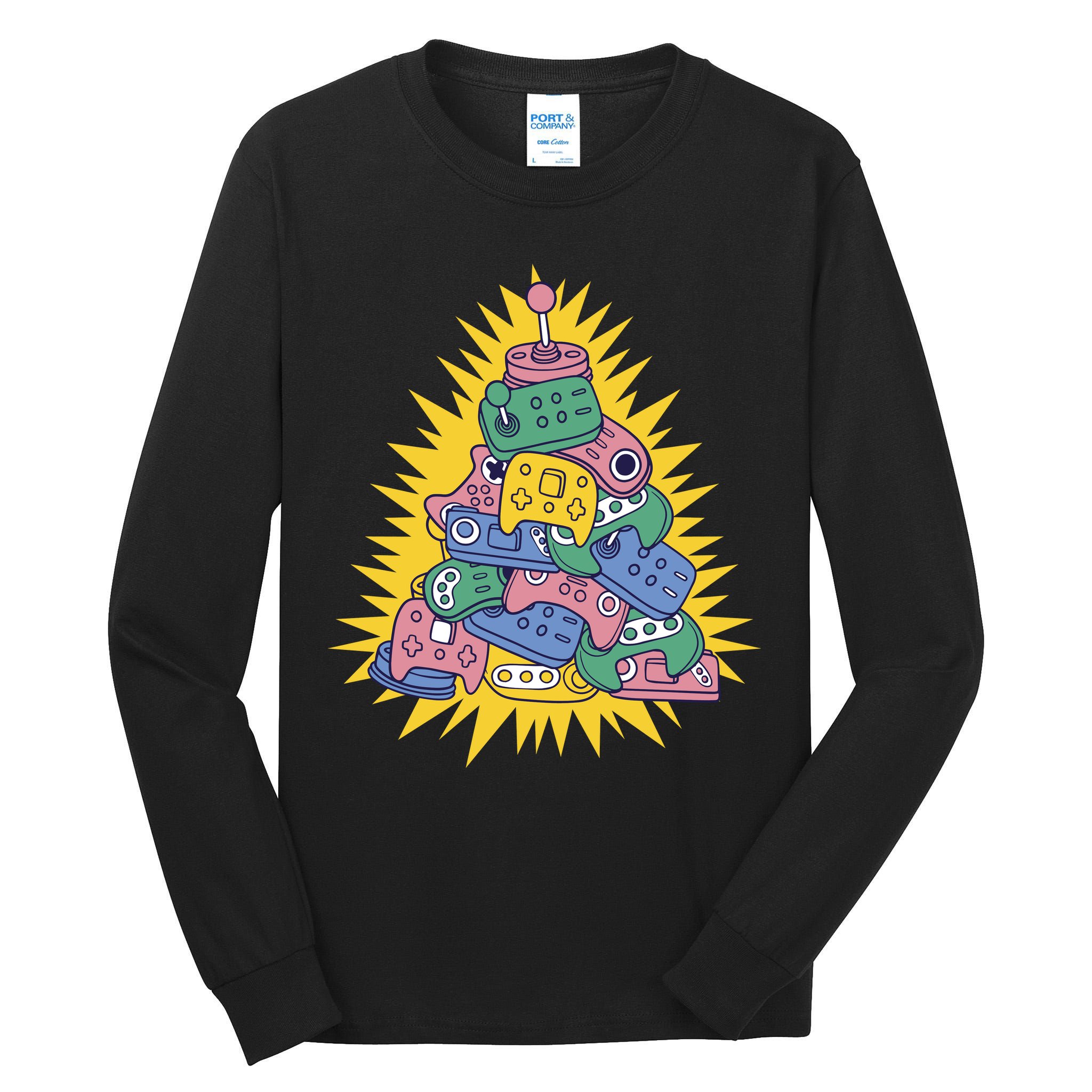 Gaming Christmas Tree Tall Long Sleeve T-Shirt