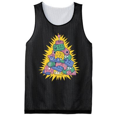 Gaming Christmas Tree Mesh Reversible Basketball Jersey Tank