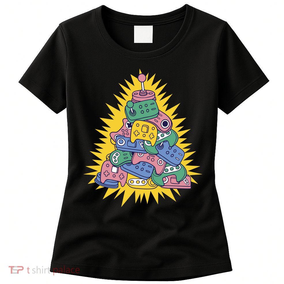 Gaming Christmas Tree Womens T-Shirt
