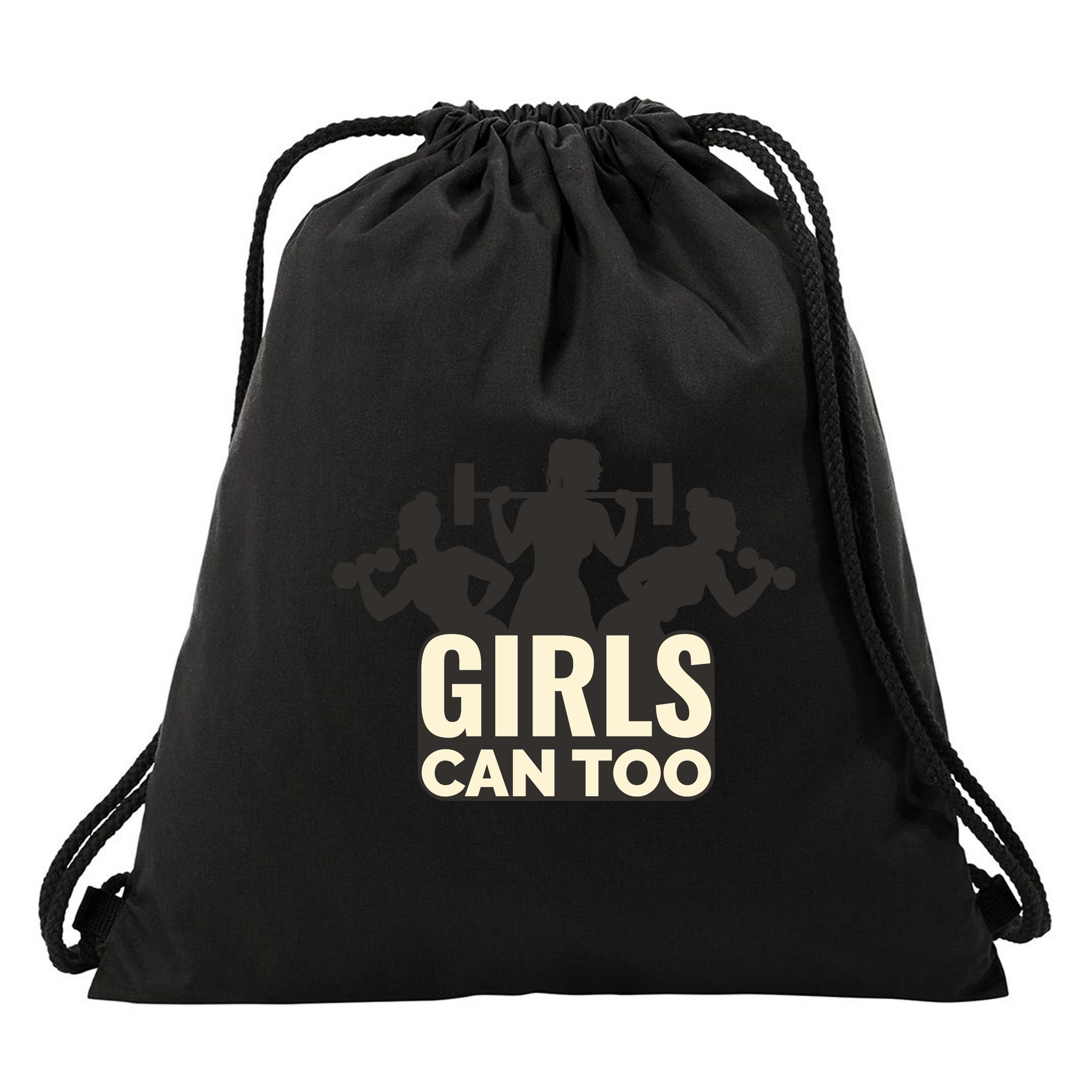 Girls Can Too Gym Workout Drawstring Bag