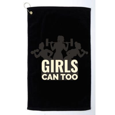 Girls Can Too Gym Workout Platinum Collection Golf Towel