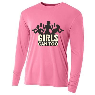Girls Can Too Gym Workout Cooling Performance Long Sleeve Crew