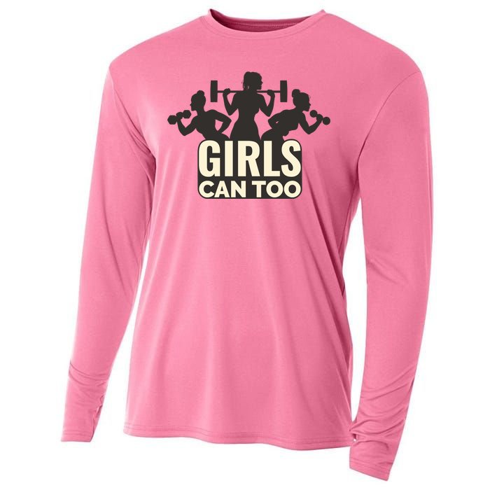 Girls Can Too Gym Workout Cooling Performance Long Sleeve Crew