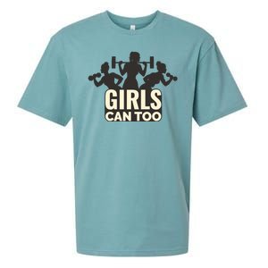 Girls Can Too Gym Workout Sueded Cloud Jersey T-Shirt