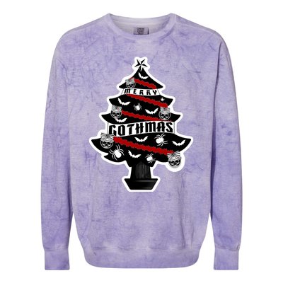 Goth Christmas Tree Merry Gothmas Tree Classic Colorblast Crewneck Sweatshirt