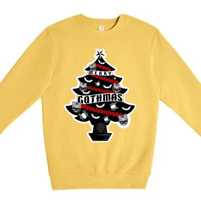 Goth Christmas Tree Merry Gothmas Tree Classic Premium Crewneck Sweatshirt