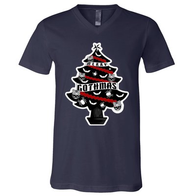 Goth Christmas Tree Merry Gothmas Tree Classic V-Neck T-Shirt