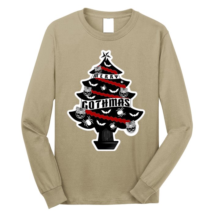 Goth Christmas Tree Merry Gothmas Tree Classic Long Sleeve Shirt