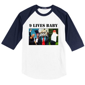 Groovy Cat Trump 9 Lives Baby Baseball Sleeve Shirt