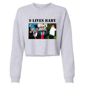 Groovy Cat Trump 9 Lives Baby Cropped Pullover Crew