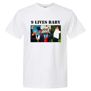 Groovy Cat Trump 9 Lives Baby Garment-Dyed Heavyweight T-Shirt