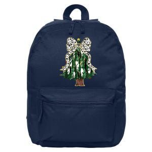 Girly Christmas Tree Bow 16 in Basic Backpack