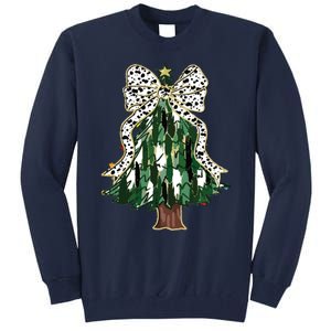 Girly Christmas Tree Bow Tall Sweatshirt