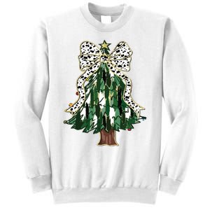 Girly Christmas Tree Bow Sweatshirt