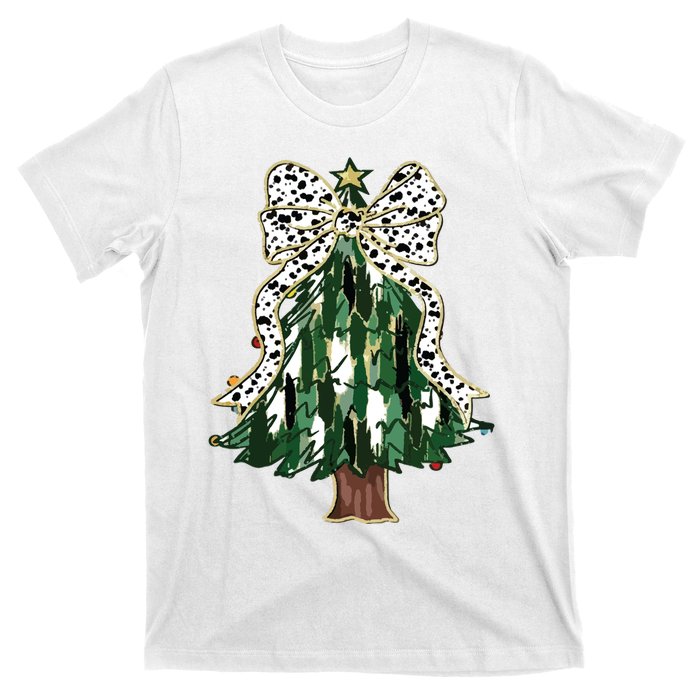 Girly Christmas Tree Bow T-Shirt