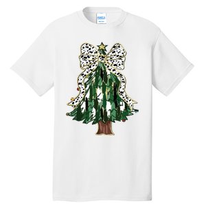 Girly Christmas Tree Bow Tall T-Shirt