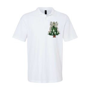 Girly Christmas Tree Bow Softstyle Adult Sport Polo