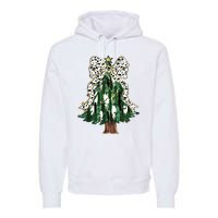 Girly Christmas Tree Bow Premium Hoodie