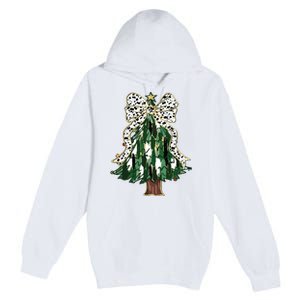 Girly Christmas Tree Bow Premium Pullover Hoodie