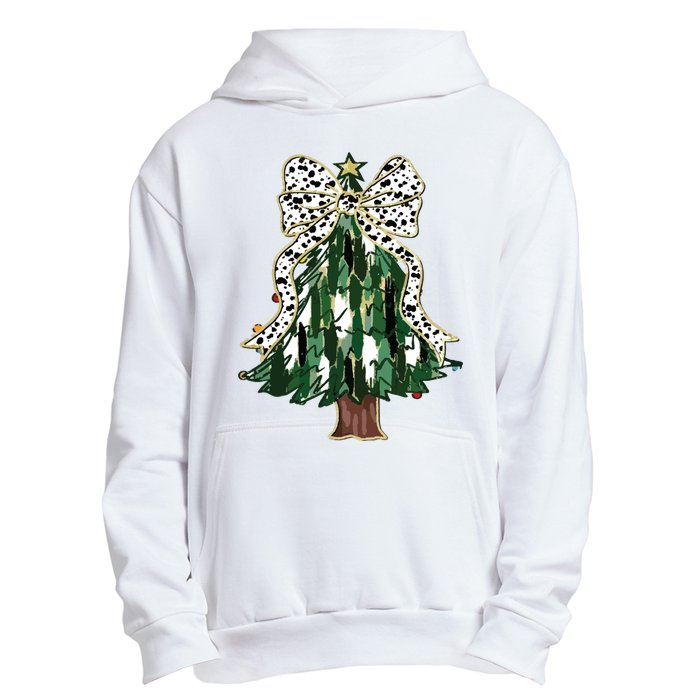 Girly Christmas Tree Bow Urban Pullover Hoodie