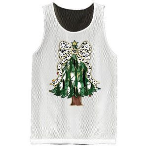 Girly Christmas Tree Bow Mesh Reversible Basketball Jersey Tank