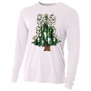 Girly Christmas Tree Bow Cooling Performance Long Sleeve Crew