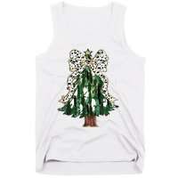 Girly Christmas Tree Bow Tank Top