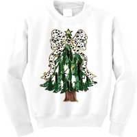 Girly Christmas Tree Bow Kids Sweatshirt