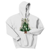 Girly Christmas Tree Bow Kids Hoodie