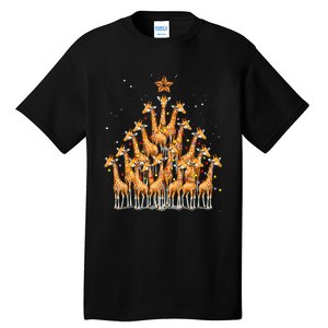 Giraffe Christmas Tree Giraffe Xmas Tree Tall T-Shirt