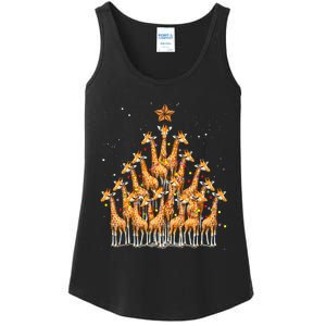 Giraffe Christmas Tree Giraffe Xmas Tree Ladies Essential Tank