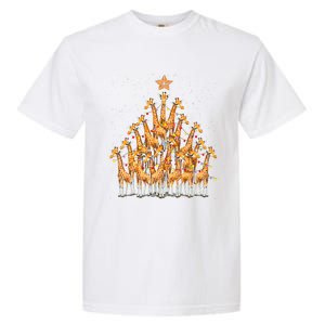 Giraffe Christmas Tree Giraffe Xmas Tree Garment-Dyed Heavyweight T-Shirt