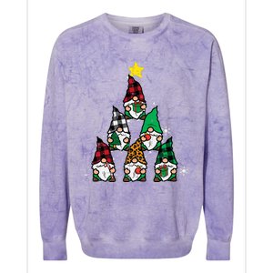 Gnomes Christmas Tree Funny Xmas Holidays Colorblast Crewneck Sweatshirt