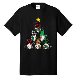 Gnomes Christmas Tree Funny Xmas Holidays Tall T-Shirt