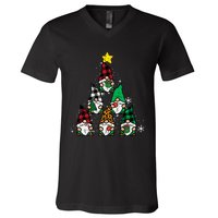 Gnomes Christmas Tree Funny Xmas Holidays V-Neck T-Shirt