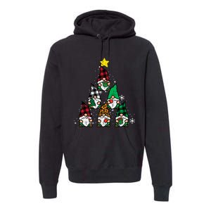 Gnomes Christmas Tree Funny Xmas Holidays Premium Hoodie