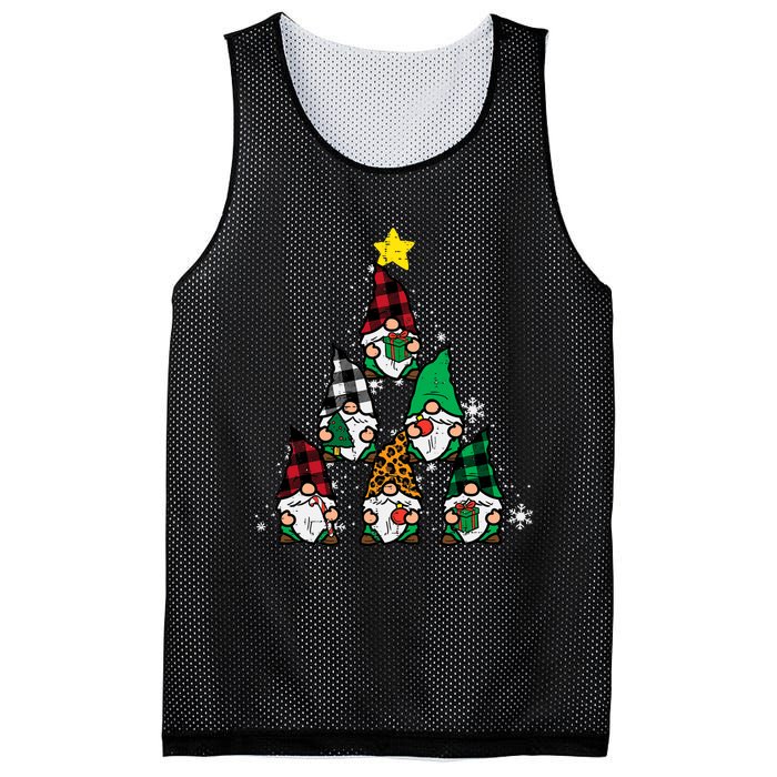 Gnomes Christmas Tree Funny Xmas Holidays Mesh Reversible Basketball Jersey Tank