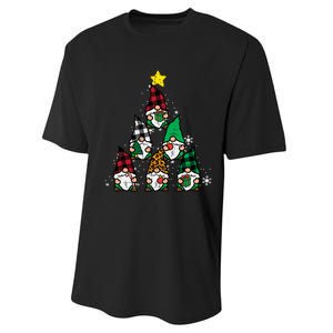 Gnomes Christmas Tree Funny Xmas Holidays Performance Sprint T-Shirt