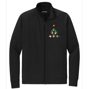 Gnomes Christmas Tree Funny Xmas Holidays Stretch Full-Zip Cadet Jacket