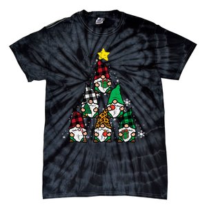 Gnomes Christmas Tree Funny Xmas Holidays Tie-Dye T-Shirt