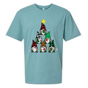 Gnomes Christmas Tree Funny Xmas Holidays Sueded Cloud Jersey T-Shirt