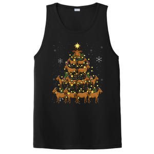 Goat Christmas Tree Xmas Farm Animal Farmer PosiCharge Competitor Tank