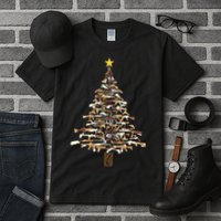 Guns Christmas Tree Camo Print Xmas Gift For Gun Lover TShirt Tall T-Shirt