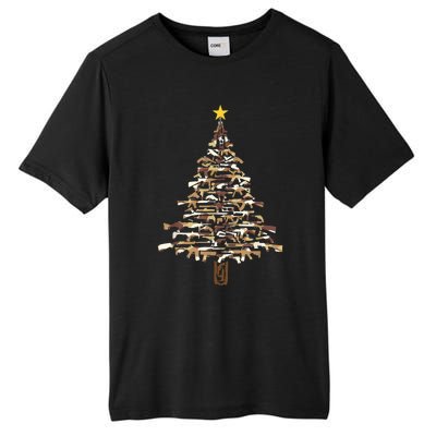 Guns Christmas Tree Camo Print Xmas Gift For Gun Lover TShirt Tall Fusion ChromaSoft Performance T-Shirt