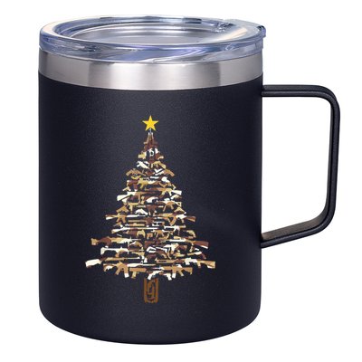 Guns Christmas Tree Camo Print Xmas Gift For Gun Lover TShirt 12oz Stainless Steel Coffee Mug