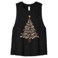 Guns Christmas Tree Camo Print Xmas Gift For Gun Lover TShirt Women's Racerback Cropped Tank