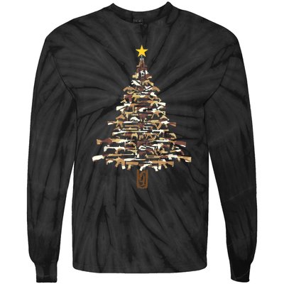 Guns Christmas Tree Camo Print Xmas Gift For Gun Lover TShirt Tie-Dye Long Sleeve Shirt