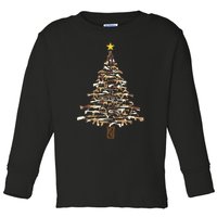 Guns Christmas Tree Camo Print Xmas Gift For Gun Lover TShirt Toddler Long Sleeve Shirt