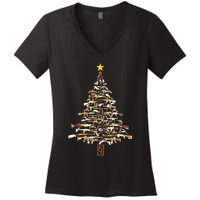 Guns Christmas Tree Camo Print Xmas Gift For Gun Lover TShirt Women's V-Neck T-Shirt